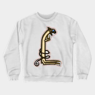 Ragdoll Cat Medieval Celtic Letter L Crewneck Sweatshirt